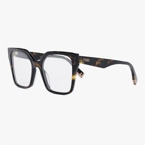Fendi Tortoiseshell Square Frame Eyeglasses